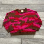 Yummy Sweater Co Size Medium Easy Crewneck Pink Camouflage Sweater Photo 1