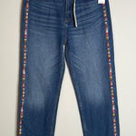 Driftwood  | Royce High Rise Multicolored Embroidery Striped Jeans Size 29 NWT Photo 0
