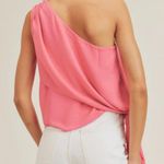Pink One Shoulder Top Size M Photo 2