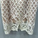 Lulus  Women's Steal a Kiss White Lace Halter Open Back Mini Dress Sz Medium Photo 9