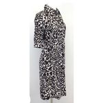 Milly New York Brown & White Print Silk Short Sleeve Dress Size 6 Photo 1