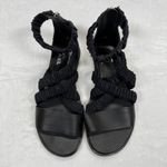 Sorel Gladiator Sandals Ruched Straps Back Zipper Black Leather Size 6.5 Photo 1