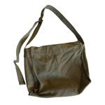Military Green Canvas Crossbody Messenger Bag Tan Photo 1
