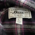 G.H Bass Black Combo Flannel Button Down Top Size Large Photo 2