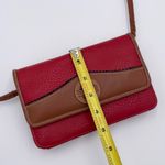 Michael Stevens Rugged Outland Leather Purse Red Brown Crossbody Mini Bag Wallet Photo 9