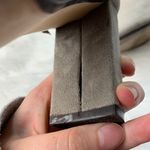 Francesca's  Gray Suede High Heel Ruffle Booties Photo 7