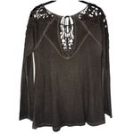 Gimmicks by BKE Gimmicks BKE Top Womens Size Small Crochet Cottagecore Long Sleeve Waffle Knit Photo 2