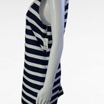 Jessica Howard Navy & White Stripe Crochet Trim Sleeveless Shift Dress Size 12 Photo 1