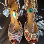 Thalia Sodi Multicolor T-Strap High Heel Sandals Photo 4