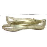 Furla  Gold Sparkly Glitter Bow Accent Clear Plastic Jelly Ballet Flats Size 7/37 Photo 7