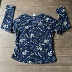 Harry Potter  Women's Blue White Leviosa Fleece Pajama Set size small Photo 4