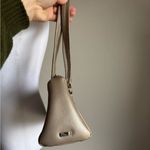 Perlina Silver Taupe Y2K Leather Baguette Shoulder Bag Classic Staple Vintage Photo 2