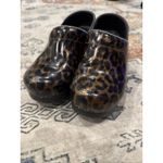 Dansko Leopard Skin Print Slip On Clogs COMFORT PLUS Nurse Shoes , Size 37 Photo 1