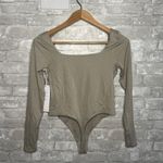 Lululemon Nulu Square Neck Bodysuit Long Sleeve Thong Cut NWT Size Medium (RVSN) Photo 4