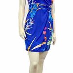 Alfani  Large Petite Blue Floral Faux Wrap Dress Photo 1