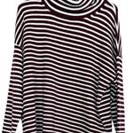 French Connection Babysoft Stripe Cowlneck Sweater Winter Cowl Fall Pullover Photo 1