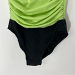 MiracleSuit  Lime Green Black Colorblock Underwire One Piece Swimsuit Photo 2