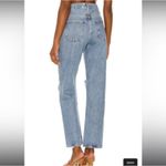 AGOLDE 90's Mid Rise Loose Wander Light Wash Destroyed Crop Size 24 Photo 2