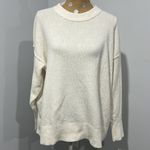 Aerie Women's CozyUp Cream Sweater Size Medium Oversized Crew Neck Soft Photo 5