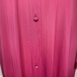 Vanity Fair Vintage  Wine Burgundy Embroidered Button Down Nylon Plus Size Medium Photo 6