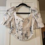 Reformation NWOT Simmie Linen Floral Corset Top US6 Photo 7
