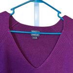 Eddie Bauer  V-neck Purple Knit Long Sleeve Sweater 100% Cotton 2XL #758 Photo 1