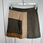 Abercrombie & Fitch  Faux leather and suede color block mini skirt size 2 Photo 1