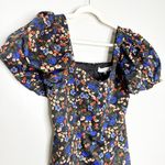 Hunter Bell Womens Collette Sheath Dress Puff Sleeves Floral Black Size 4 NEW Photo 3