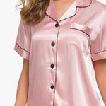 Amazon SWOMOG Silk Sakura Pink Pajama Set Photo 0