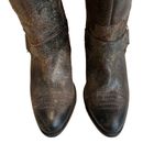 Diba True Brown Distressed Leather Flower Child Harness Riding Boots Photo 8