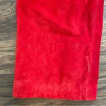 Ellen Tracy Vtg Company Red Suede Leather Straight Leg Pants Sz 8 Photo 5