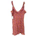 Japna  L floral ruffle fitted scrunched dress spring summer cruise vacation new Photo 1