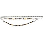 Sterling Silver Signed 925 Brown Citrine Glass Bead Necklace Multi Strand Facet Photo 5