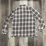 Victoria's Secret Pink White Black Plaid Long Sleeve Button Down Pajama Shirt M Photo 7