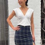 John Galt Brandy Melville Mini plaid skirt in navy and green sz xs Photo 0