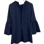 Likely  Valentina Mini Dress Blue Size 2 Long Sleeve Flare Sleeve Ruffle A-Line Photo 5