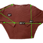 Philosophy Republic Dolman Ribbed Knit Sweater Top Dusty Rose Pink Size S Photo 0