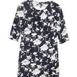 Kate Spade Florence Broadhurst Dorothy Shift Dress Black & White Floral Silk 00 Photo 2