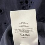 EXPRESS Tops Womens XL Navy Blue Cotton Eyelet V Neck Cottagecore Boho Feminine Photo 13