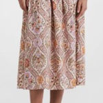 Derek Lam  10 CROSBY Madani Linen Blend Smocked Skirt Sz. 8 Photo 0