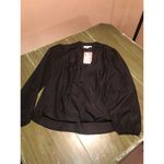 Band of Gypsies  NWT Hallie Black Crossover Long Sleeve Blouse Size M Photo 1