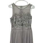 Altar'd State  GREY VUSEN BEADED SEQUIN EMBELLISHED MESH MAXI DRESS Size SMALL) Photo 3