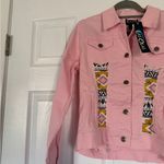 Lasolas Boutique Baby Pink Aztec Print Lightweight Jacket NWT Size XS Photo 5