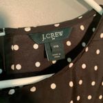 J.Crew  Printed Scoop Neck Blouse Polka Dots Black Photo 5