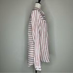 Lucky Brand  Pink White Stripe Button Down Women’s Shirt Photo 5