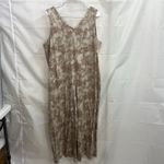 LOGO By Lori Goldstein LOGO Lori Goldstein women's beige tie dye wide leg sleeveless jumpsuit casual L Photo 5