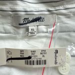 Madewell NWT Women's Bubble-Hem Mini Shirtdress Pinstripe Poplin White XL Photo 8