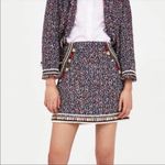 ZARA  Woman Tweed Tassel Skirt size medium Photo 1
