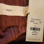 NWT Francesca’s Tara Faux Suede Cuffed Shorts Burgundy High Waisted Pockets SZ L Size L Photo 10