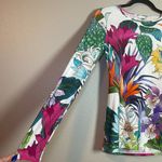 Trina Turk Top Womens Small? Athletic Pullover Long Sleeve Floral Photo 2